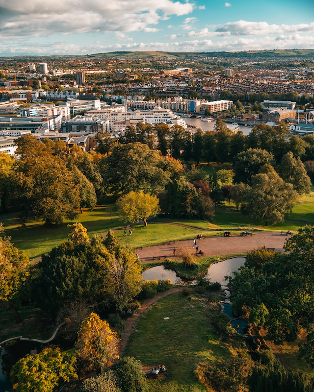"A scenic shot of Bristol, capturing the city's landmarks."